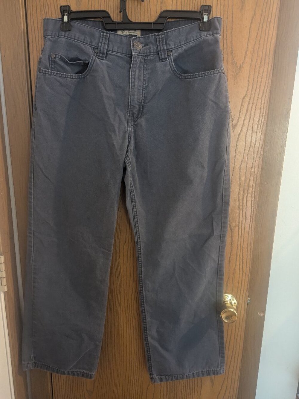 Blue Mountain Relaxed Fit Straight Leg Utility Pant Navy/Gray Casual-Men's 34/32